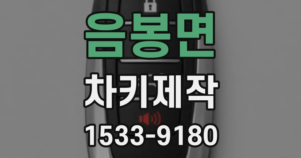 음봉면 차키제작
