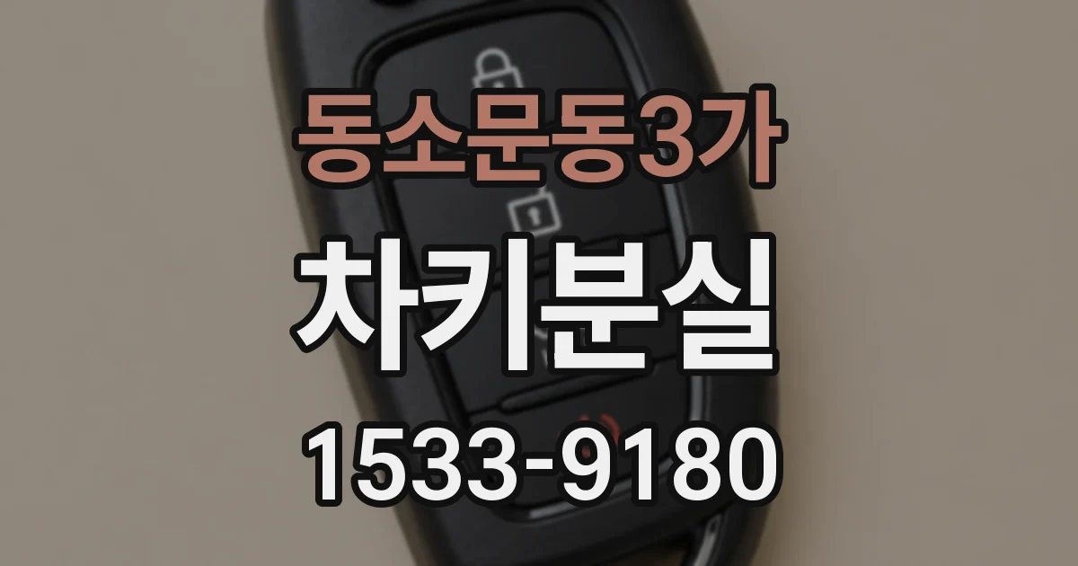 동소문동3가 차키분실