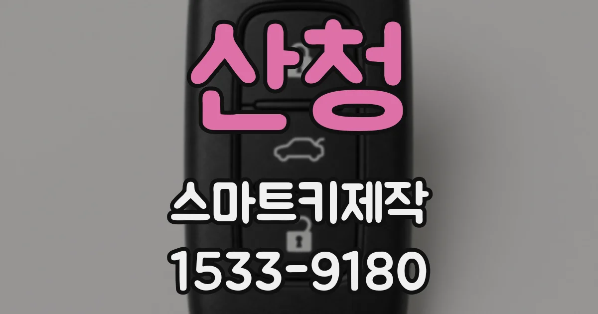 산청 스마트키제작
