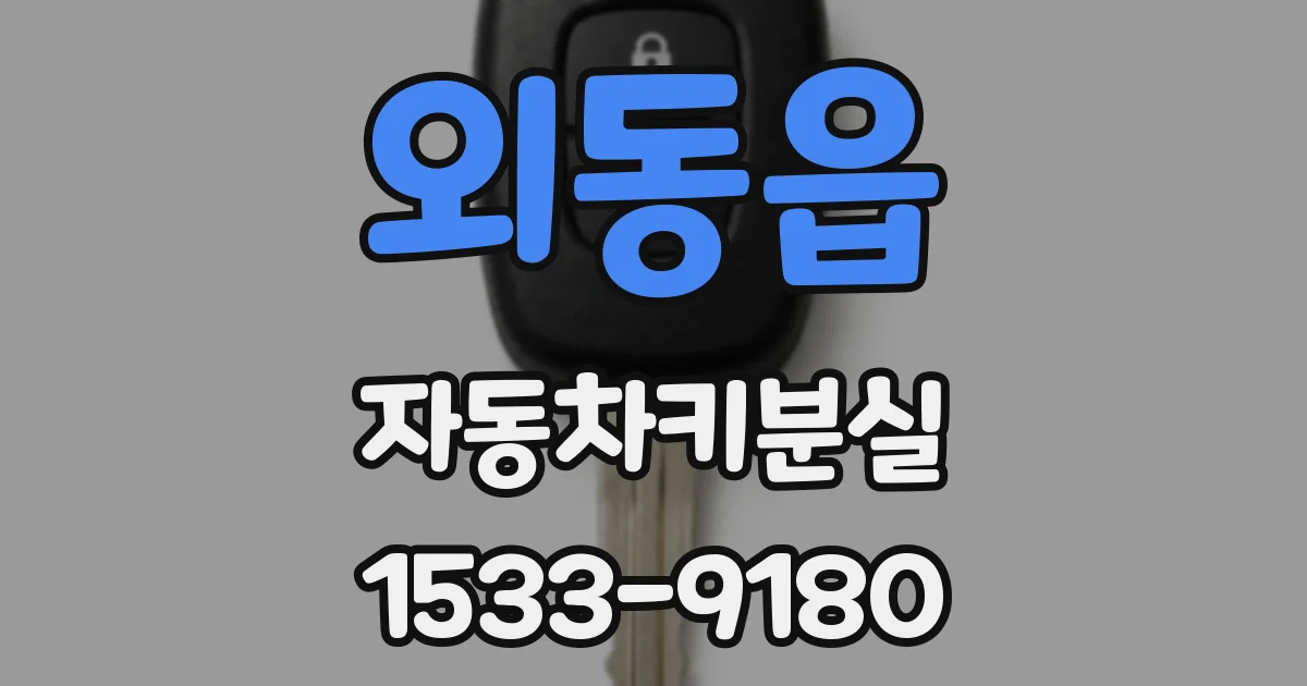 외동읍 자동차키분실