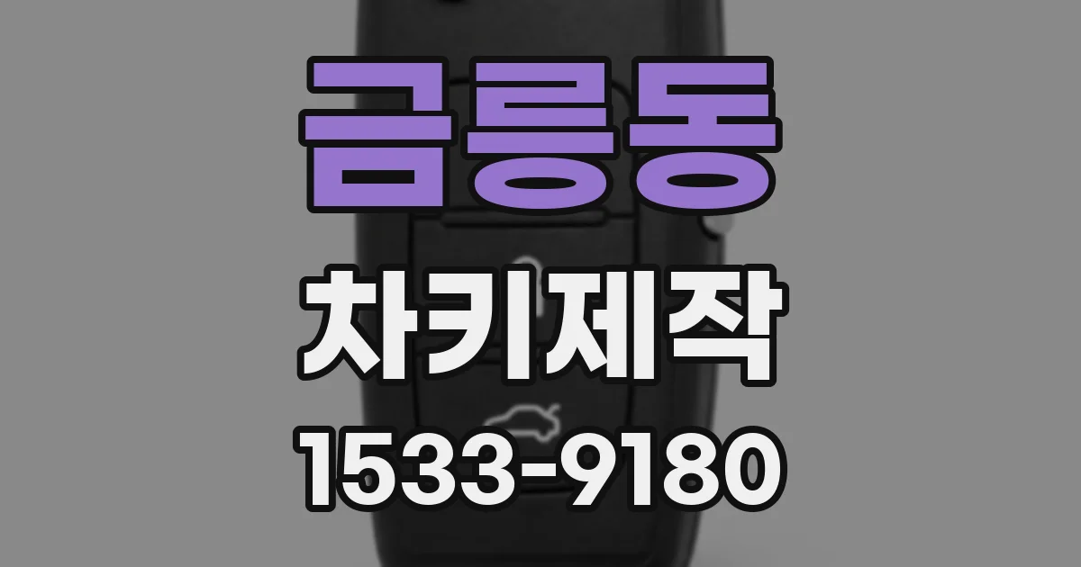 금릉동 차키제작