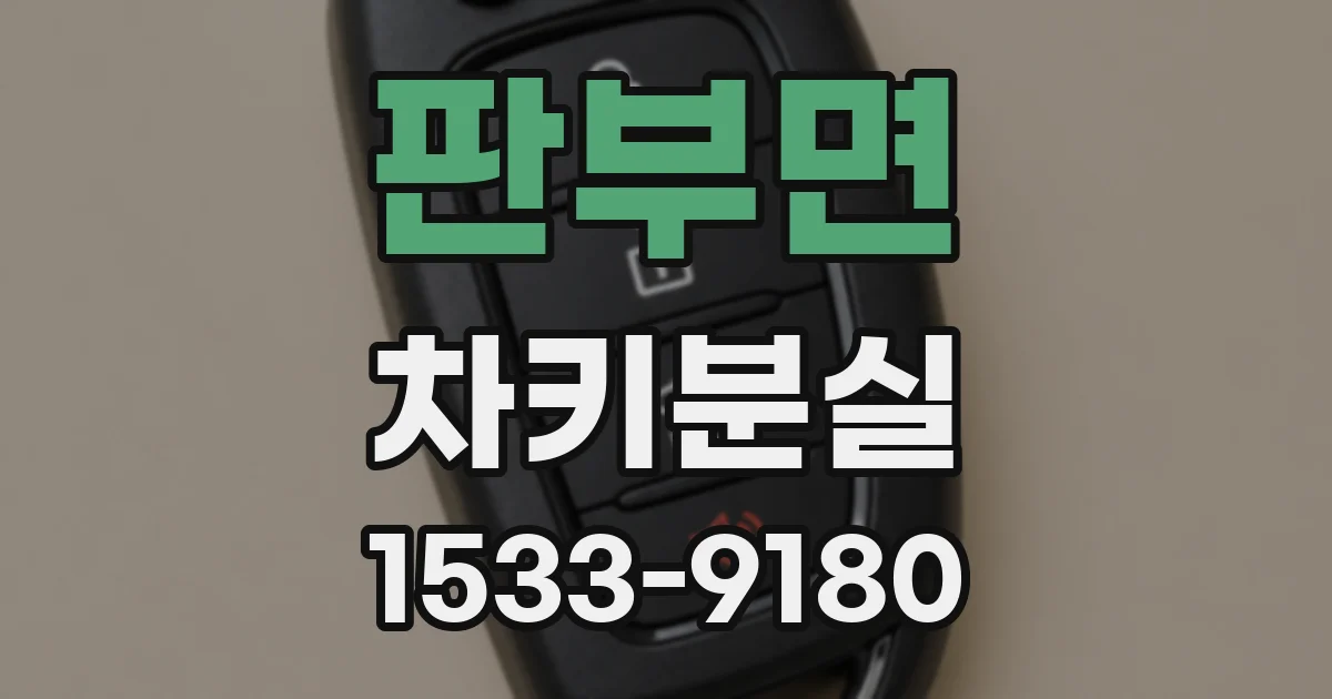 판부면 차키분실