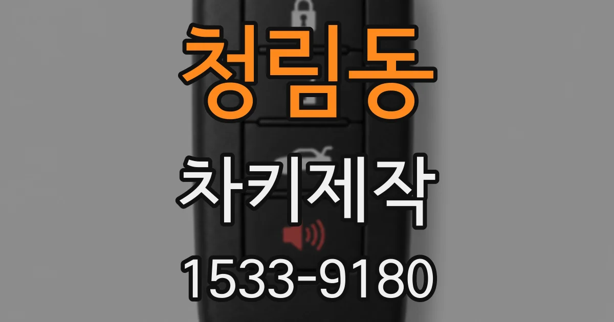 청림동 차키제작