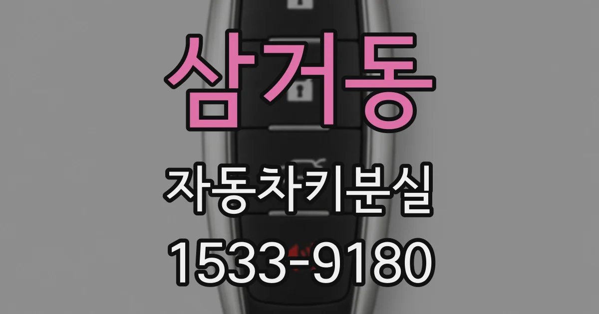삼거동 자동차키분실