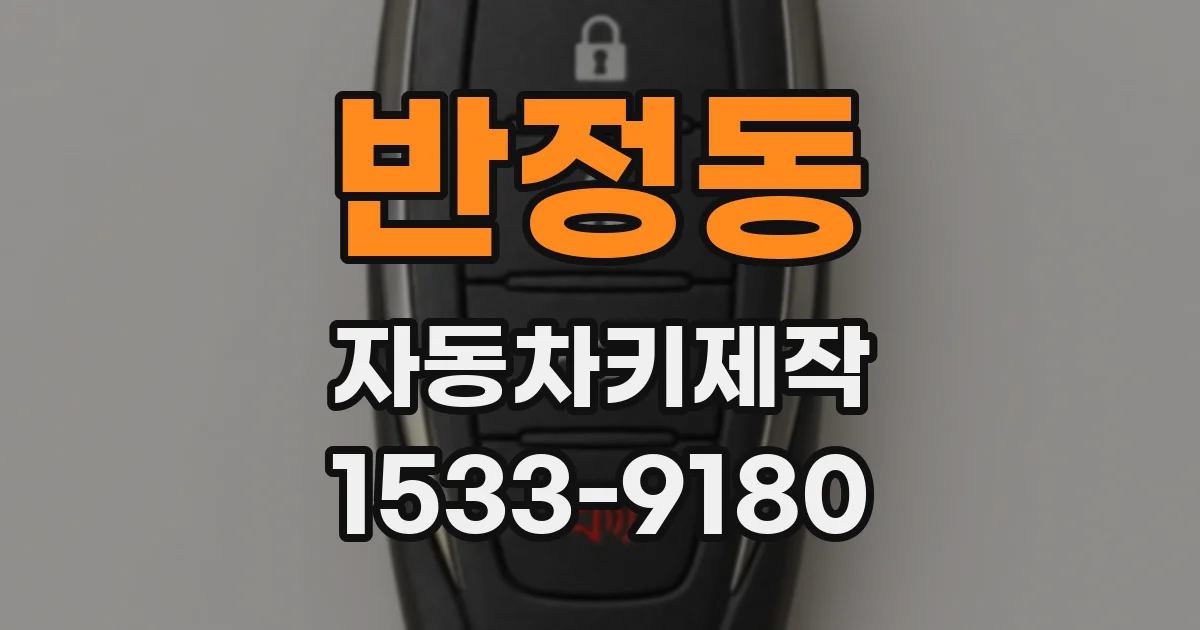 반정동 자동차키제작