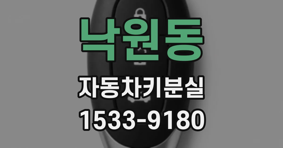 낙원동 자동차키분실