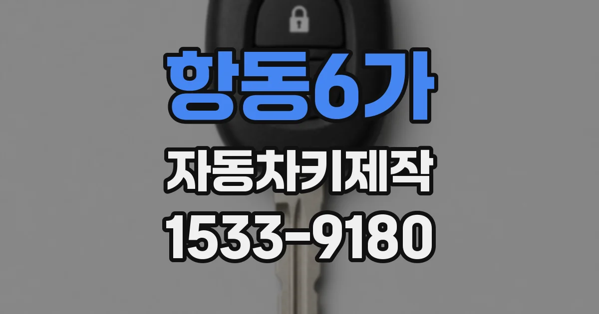 항동6가 자동차키제작