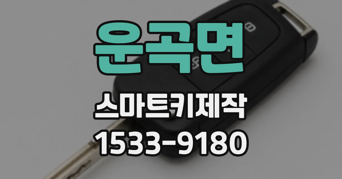 운곡면 스마트키제작