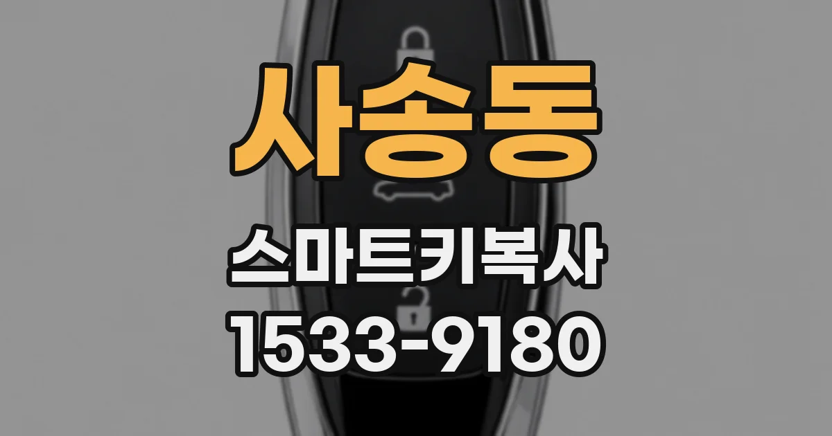 사송동 스마트키복사