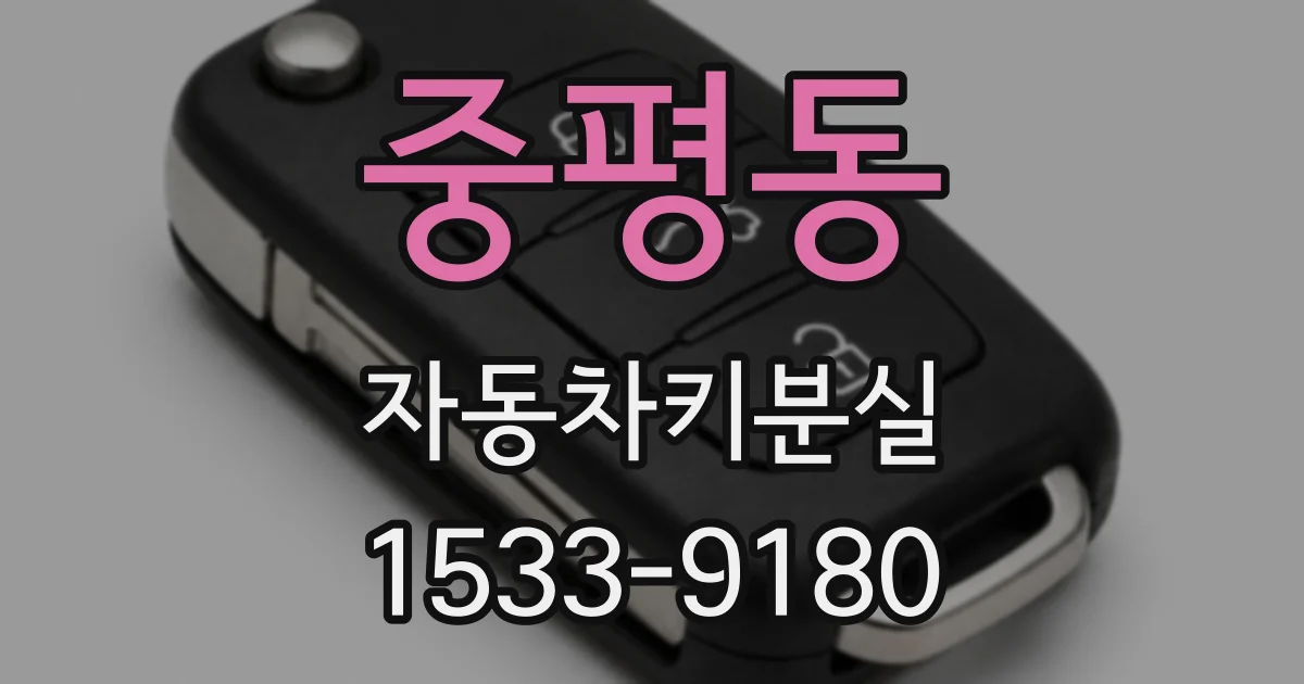 중평동 자동차키분실
