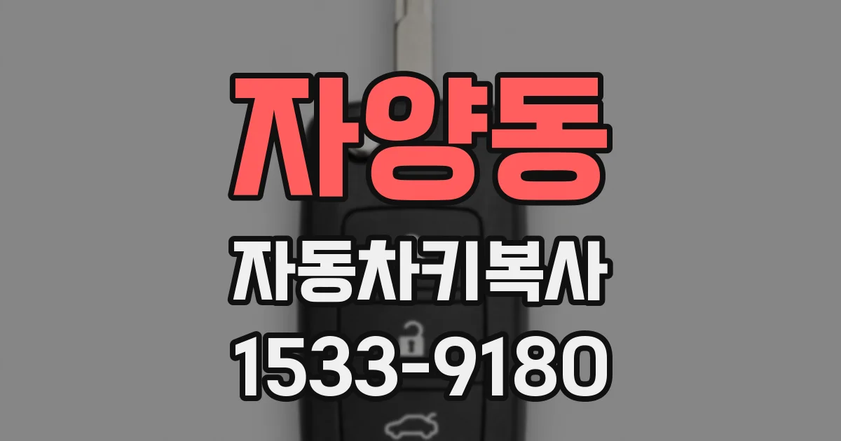 자양동 자동차키복사