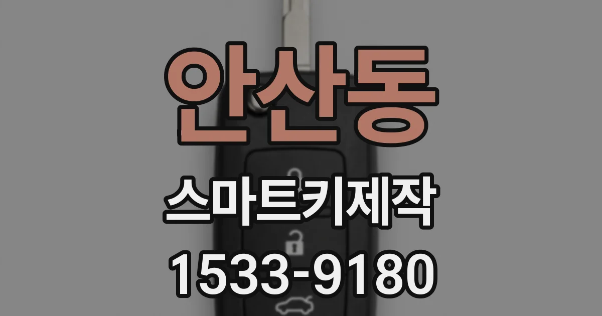 안산동 스마트키제작