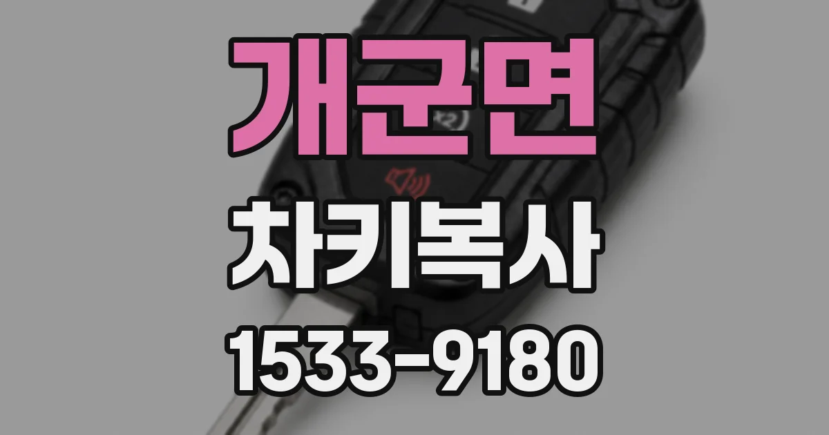 개군면 차키복사