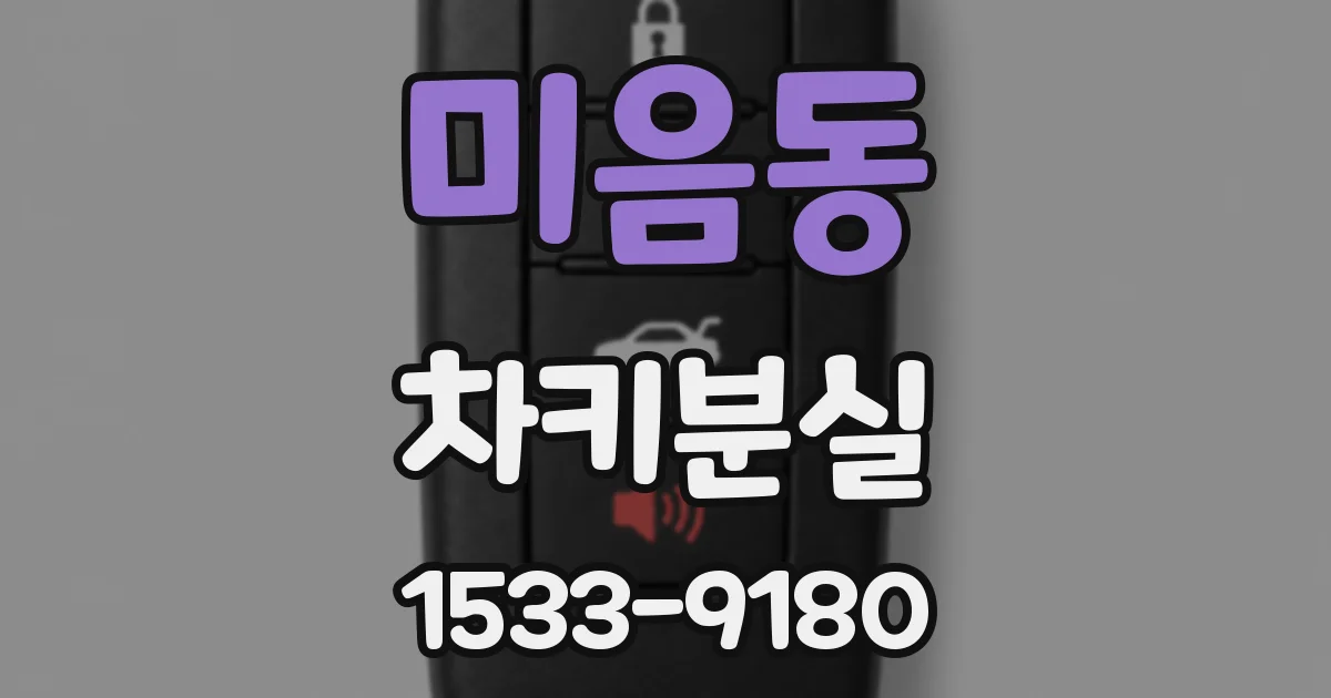 미음동 차키분실