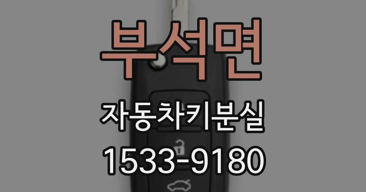 부석면 자동차키분실