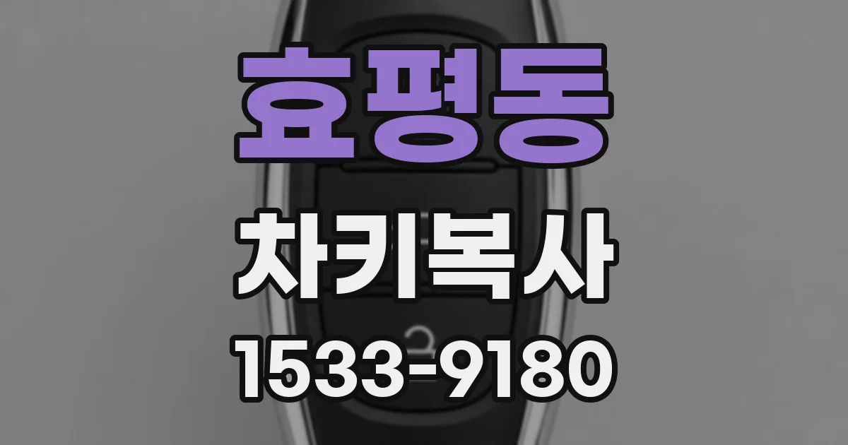 효평동 차키복사
