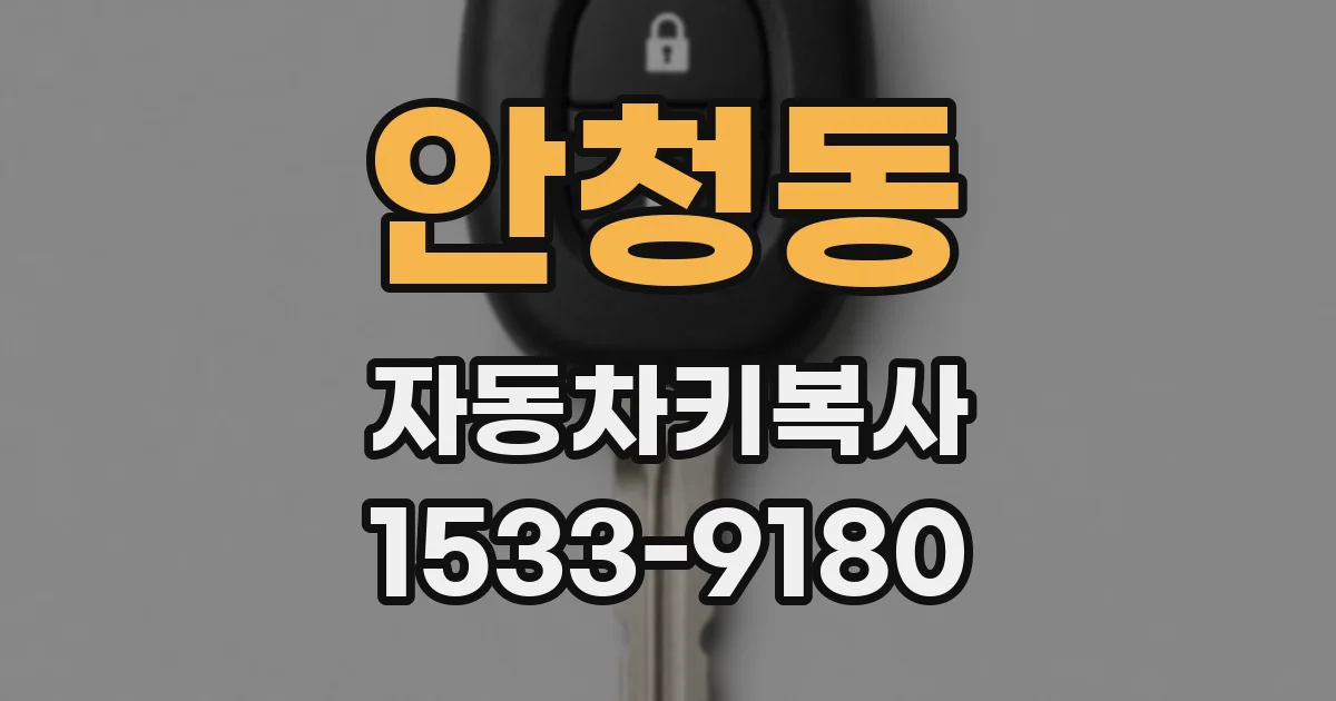 안청동 자동차키복사