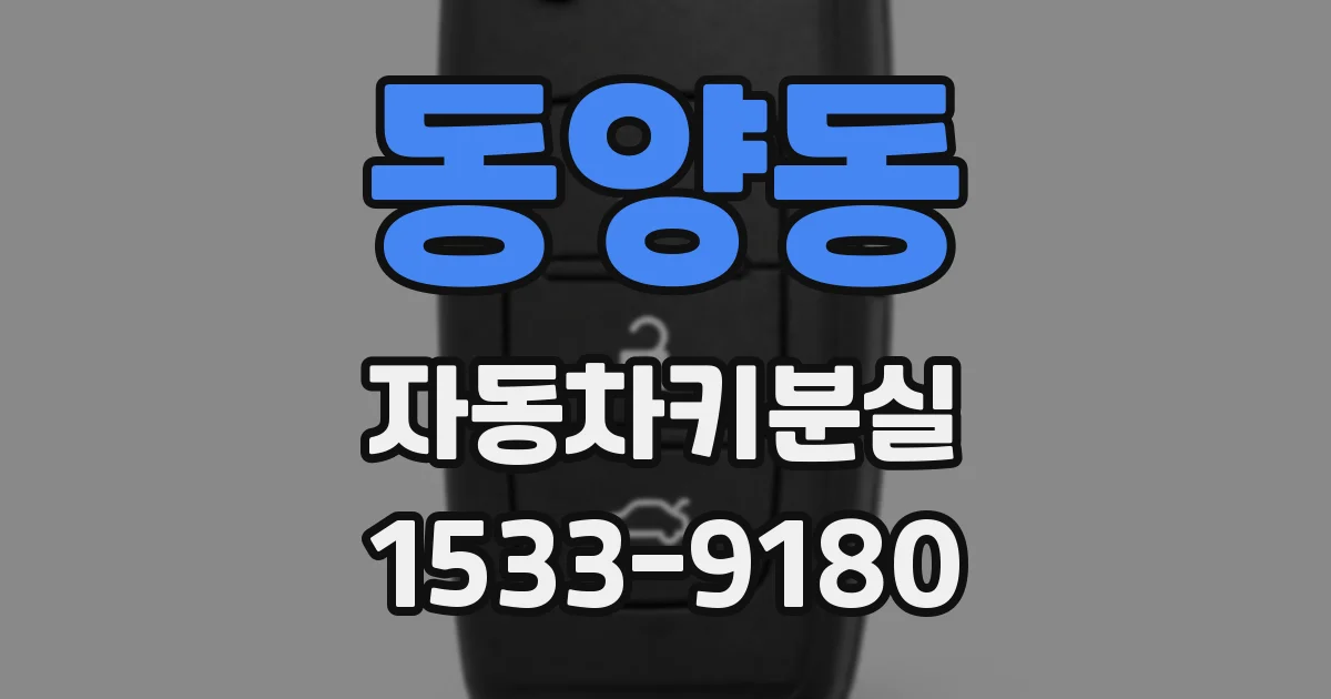 동양동 자동차키분실