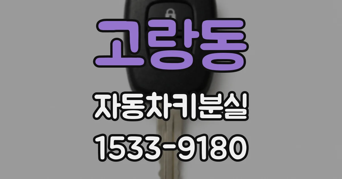 고랑동 자동차키분실