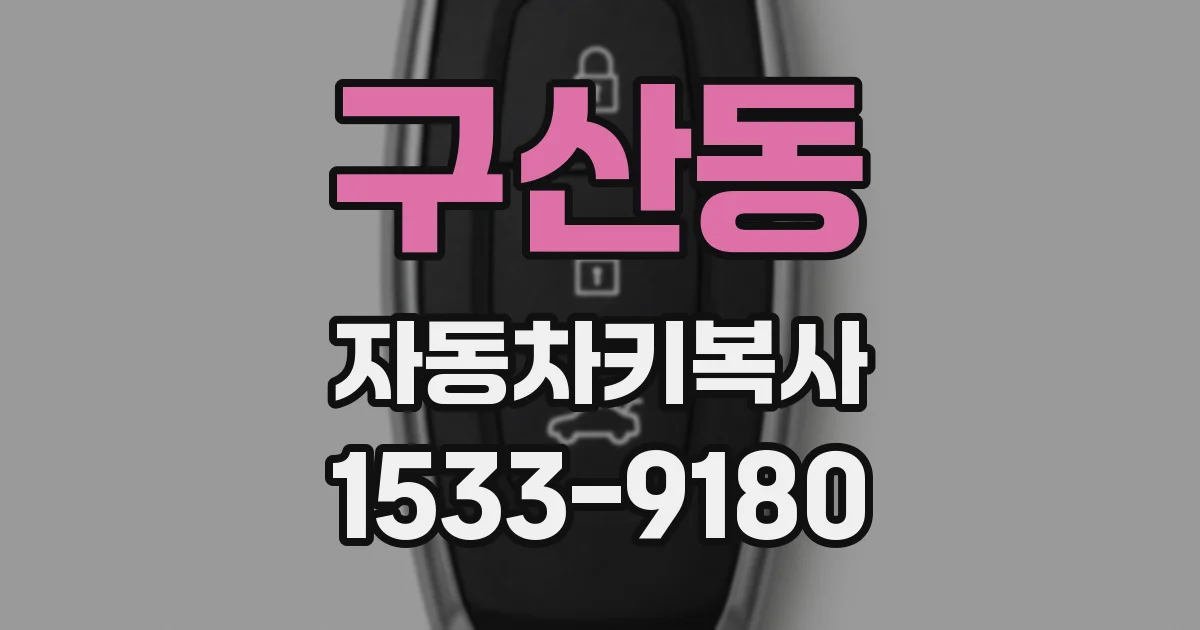 구산동 자동차키복사