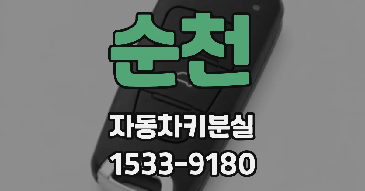 순천 자동차키분실