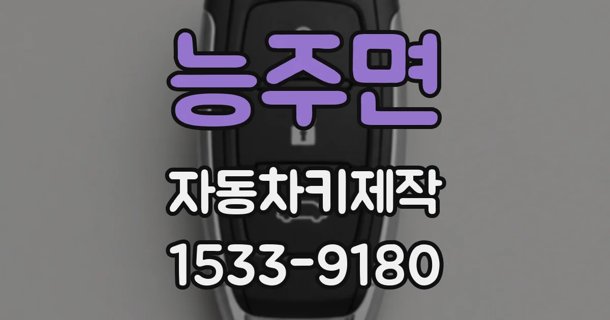능주면 자동차키제작