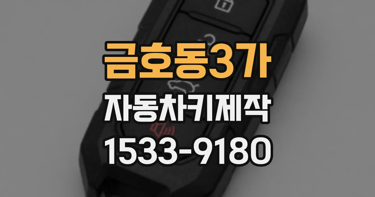 금호동3가 자동차키제작