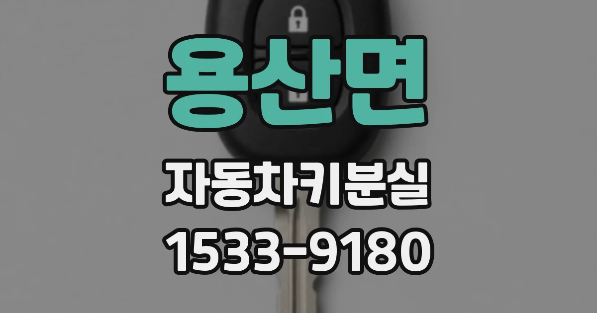 용산면 자동차키분실