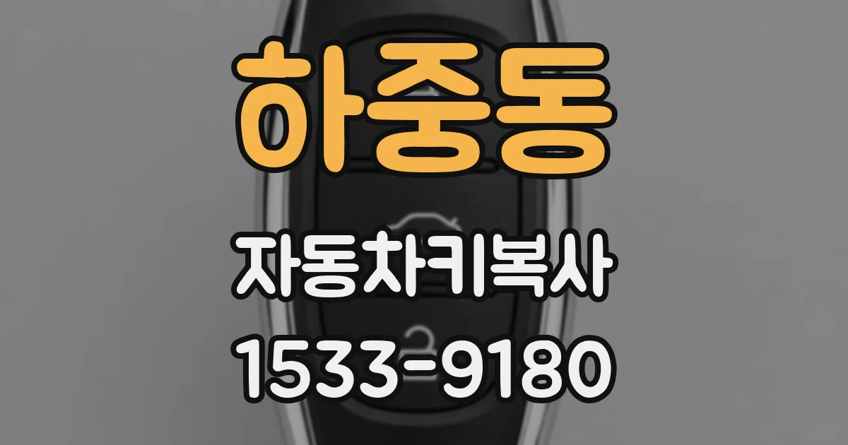 하중동 자동차키복사