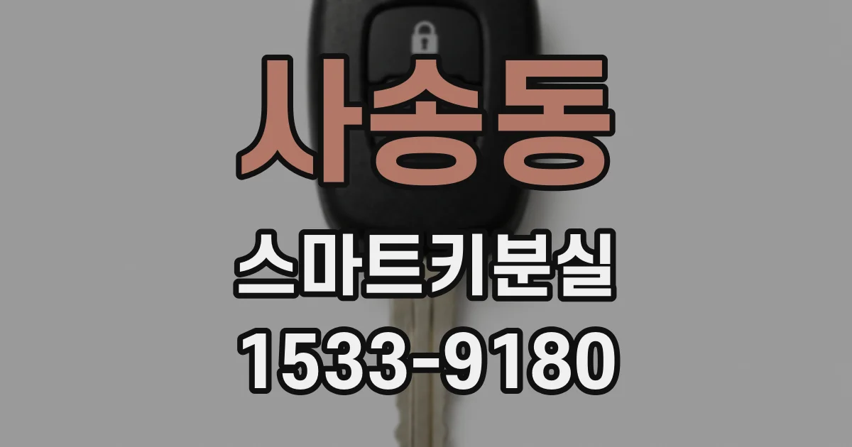 사송동 스마트키분실