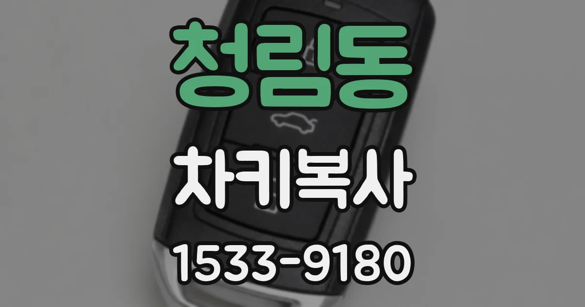 청림동 차키복사