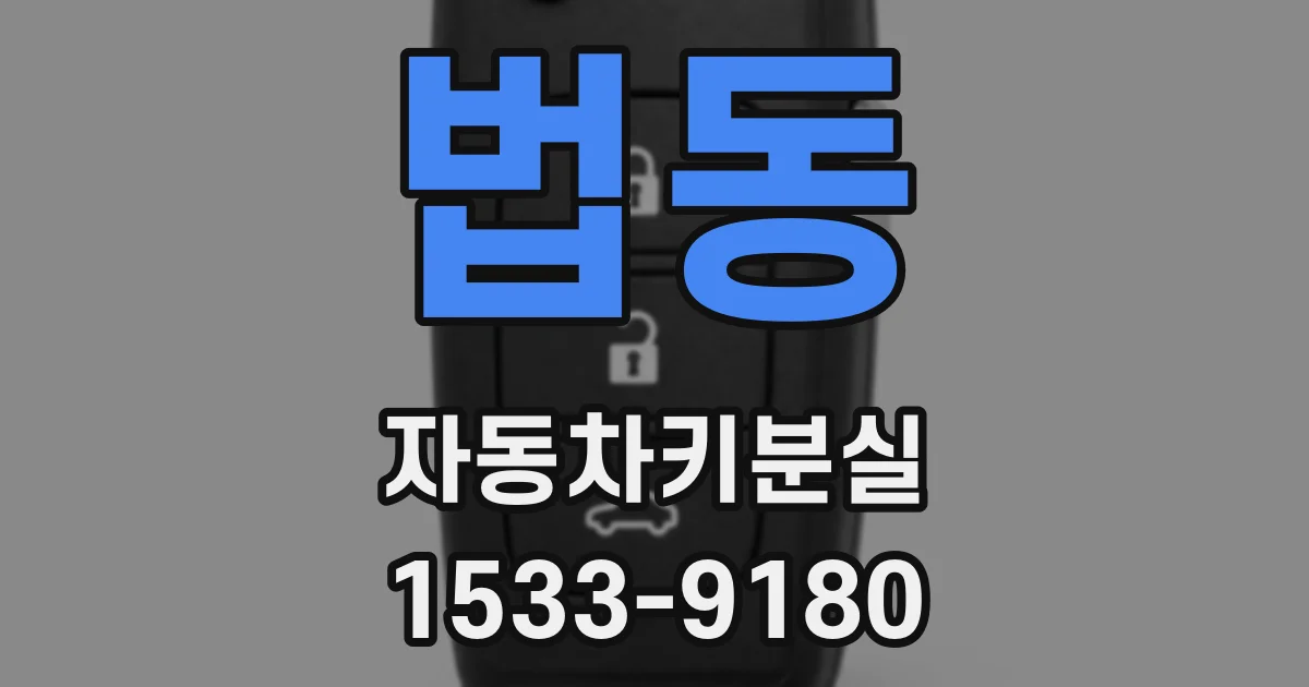 법동 자동차키분실