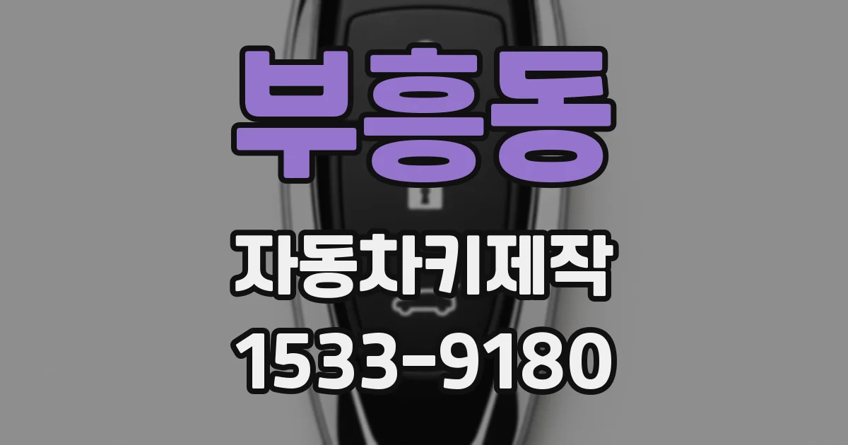 부흥동 자동차키제작