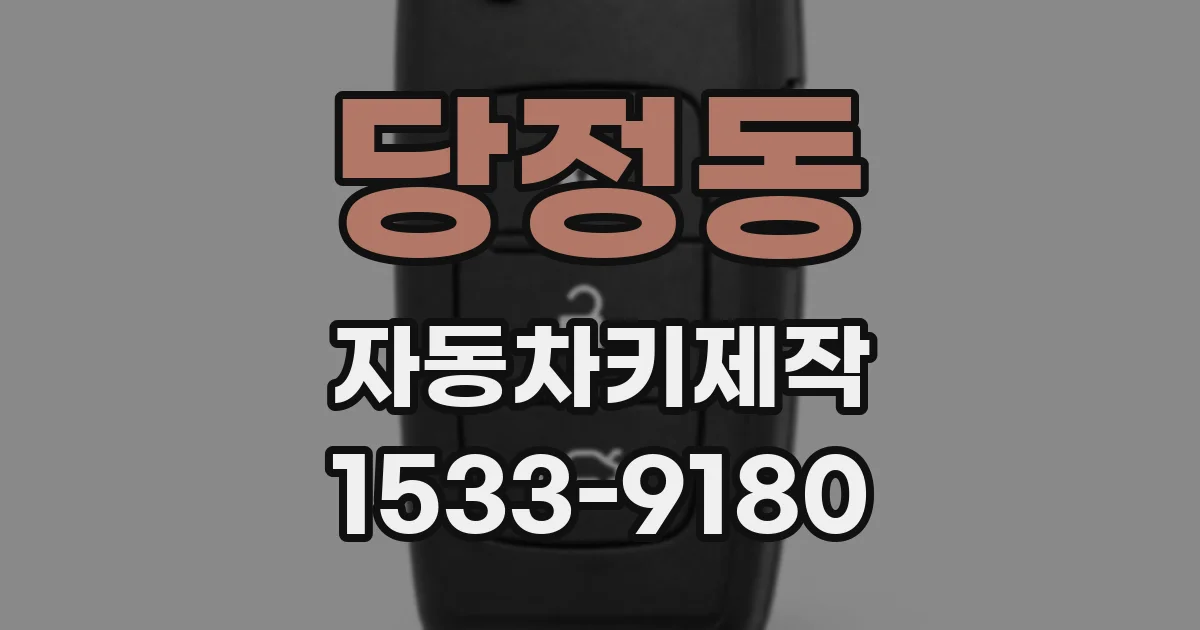 당정동 자동차키제작