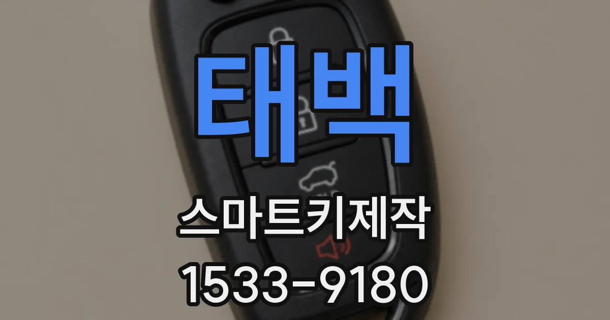 태백 스마트키제작