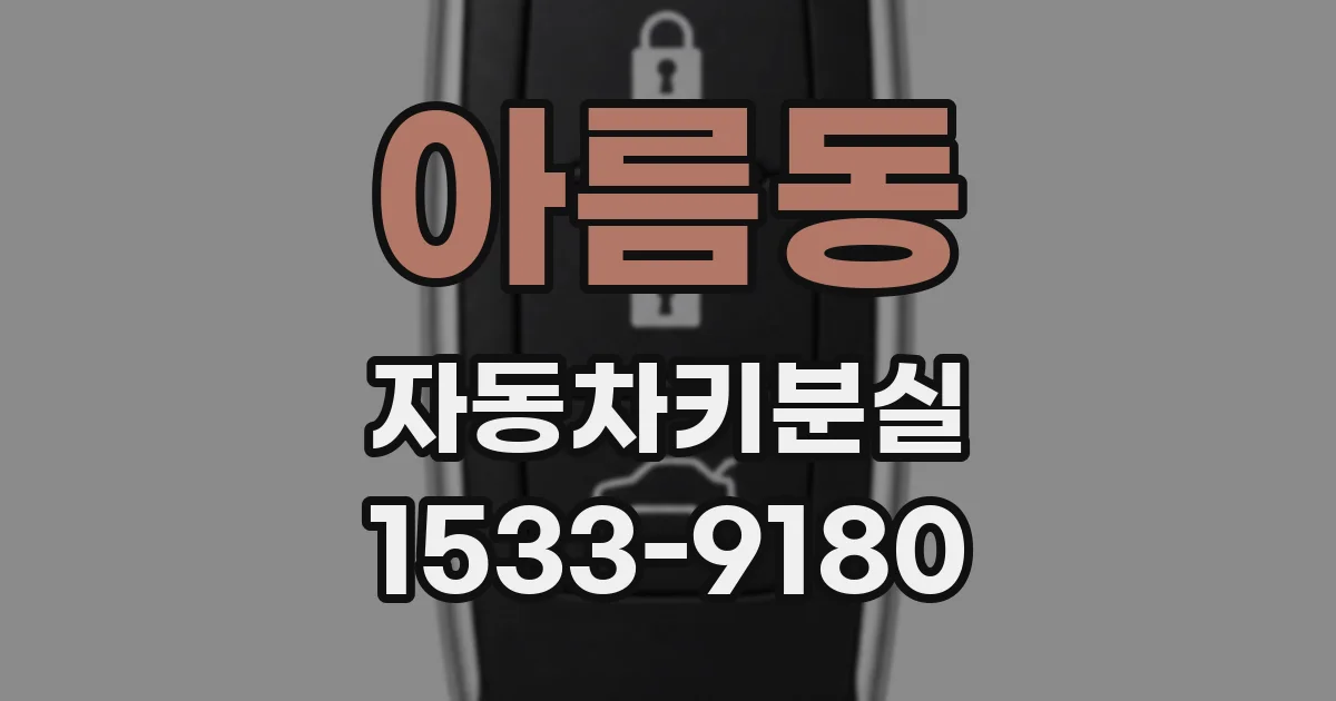 아름동 자동차키분실
