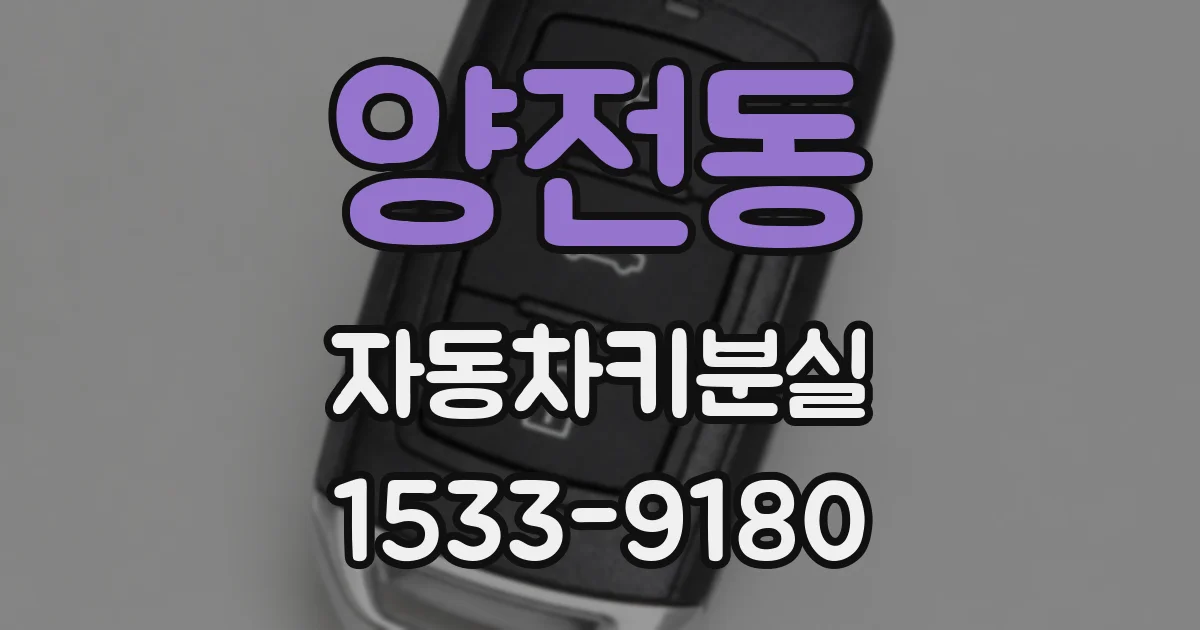 양전동 자동차키분실