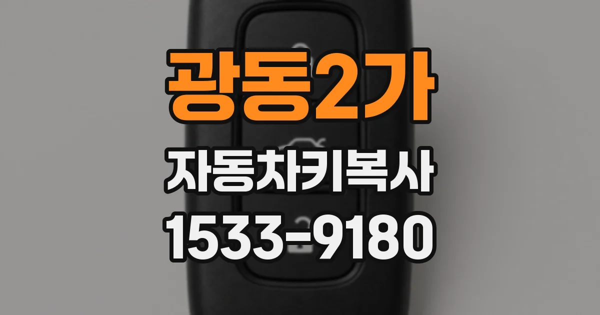 광동2가 자동차키복사