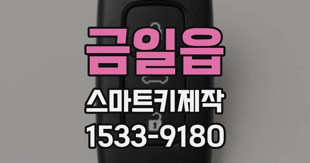 금일읍 스마트키제작