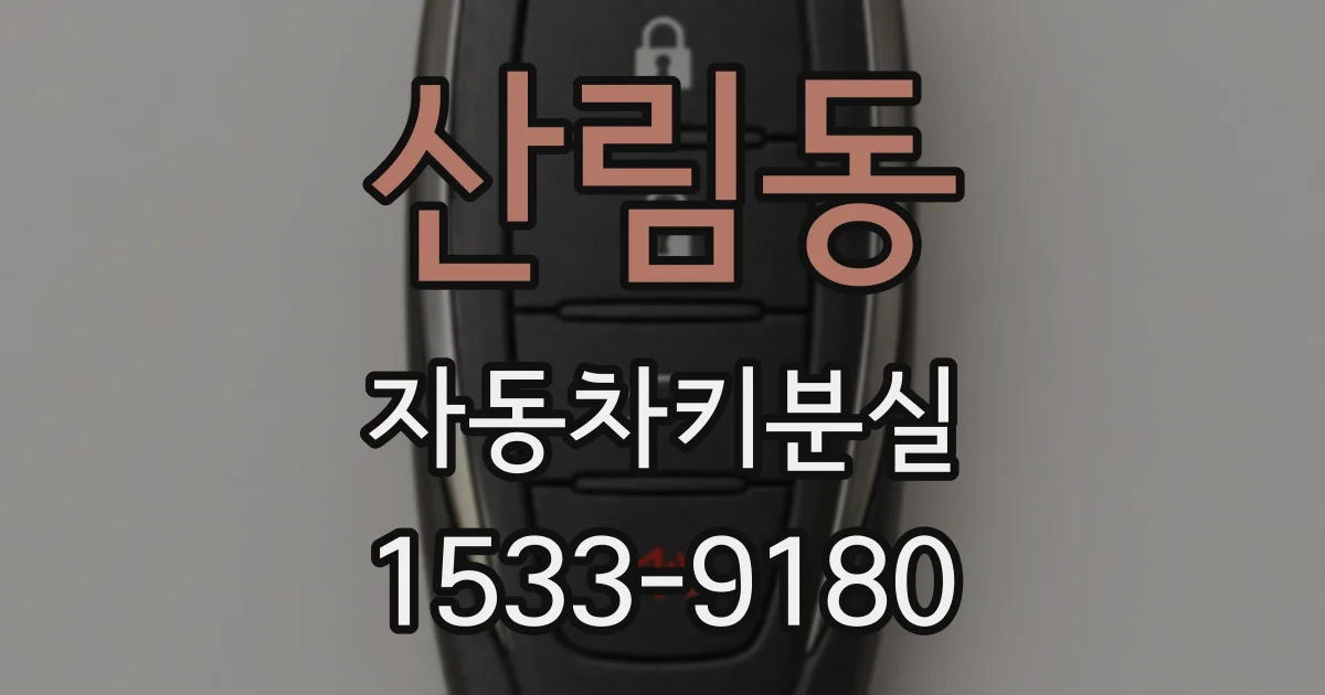 산림동 자동차키분실