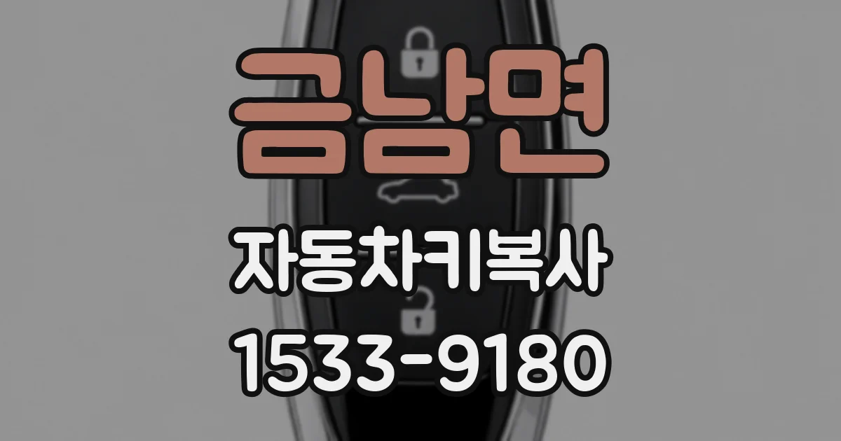 금남면 자동차키복사