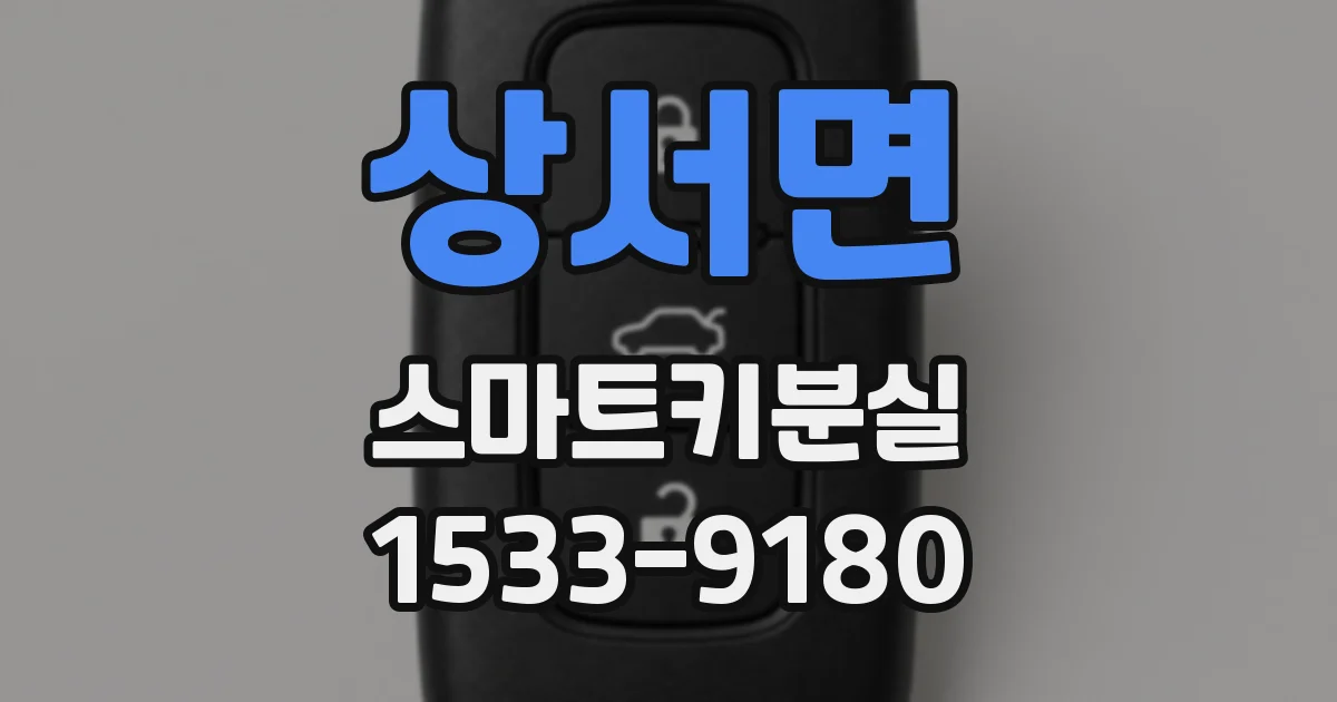 상서면 스마트키분실