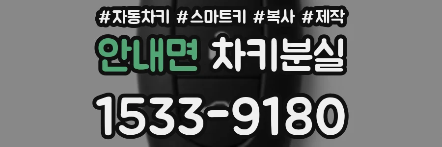 안내면 차키분실