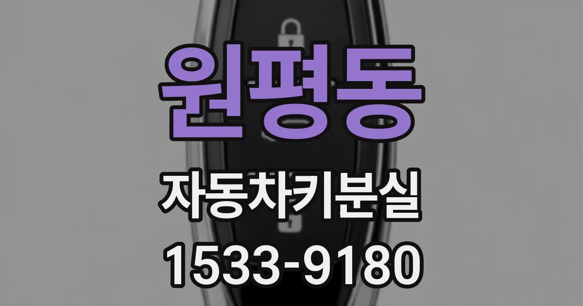 원평동 자동차키분실