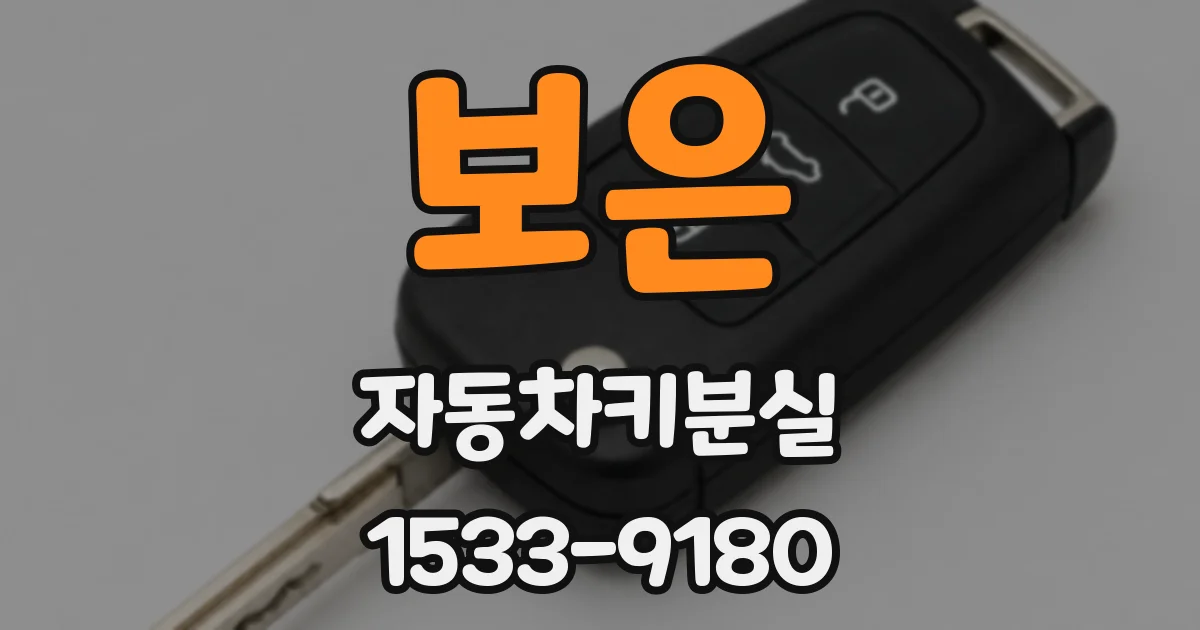 보은 자동차키분실