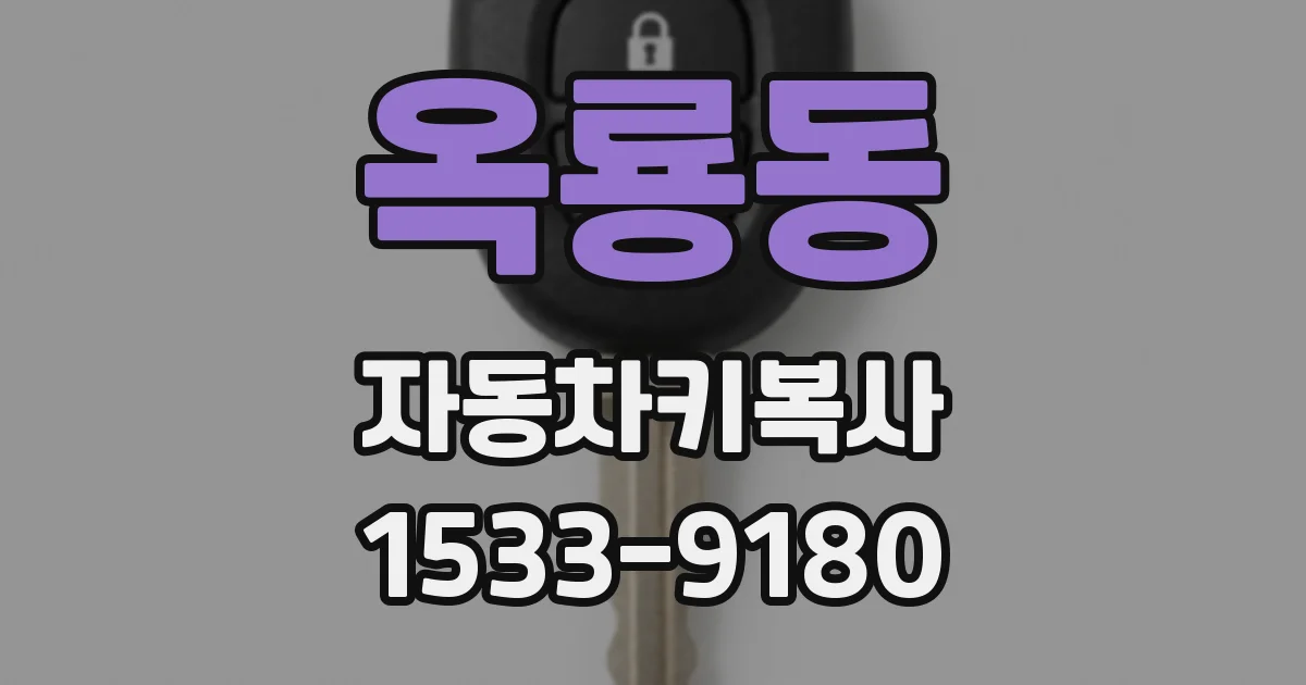 옥룡동 자동차키복사
