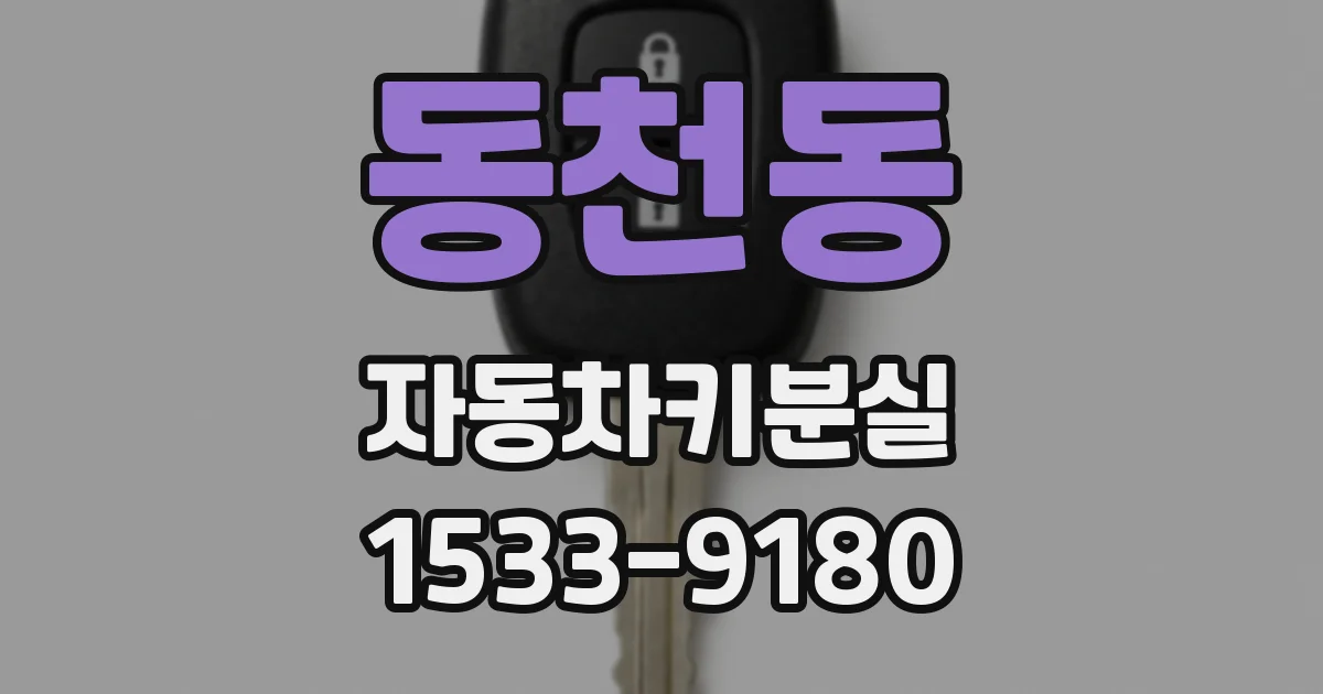 동천동 자동차키분실
