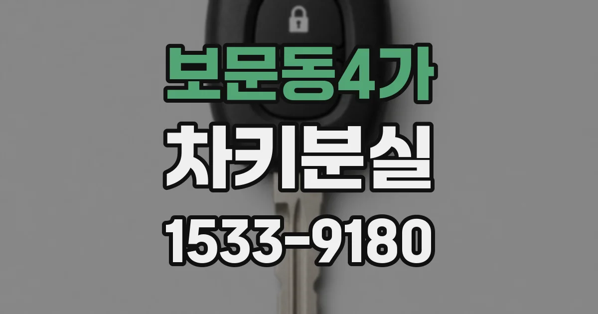 보문동4가 차키분실