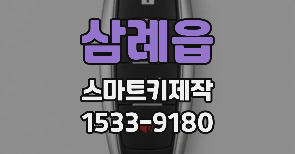 삼례읍 스마트키제작