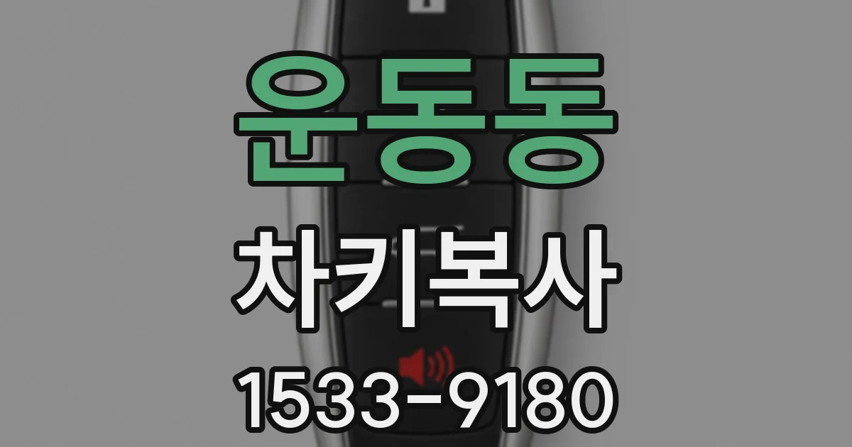 운동동 차키복사